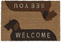 FußMatte Kokos, Welcome, See You, Hundemotiv, 60X40 Cm, FußAbtreter Innen & AußE