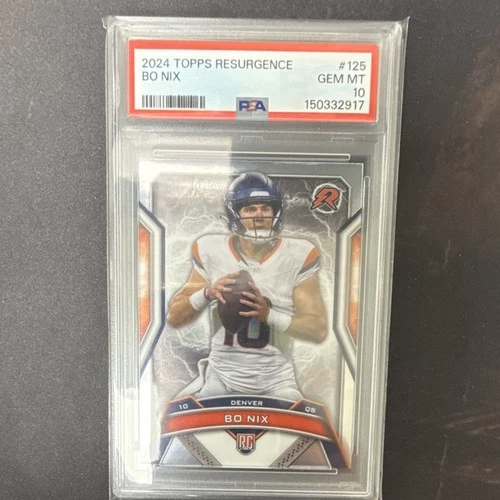 Topps 2024 Resurgence Bo Nix #125 PSA 10 Rookie Denver Broncos Football Card