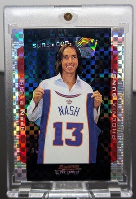 2004-05 Bowman Chrome #36 Steve Nash X-Fractor #d 13/150 Suns MVP 1/1 