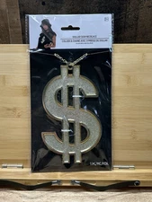KBW Global Corp. Dollar Sign Necklace Costume Apparel New In Package
