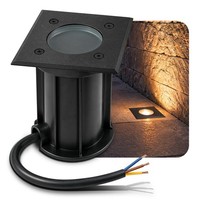 Boqu Bodeneinbaustrahler GU10 Quadratisch Schwarz IP67 Bodenlampe AußEnleuchte