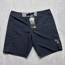 NEW NWT Under Armour Mens 40 Hydro Storm Board Shorts Heat Gear Grey