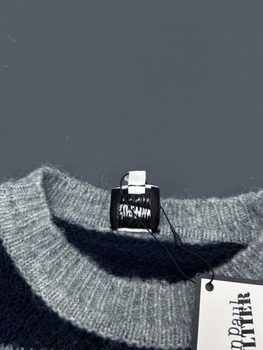 Suéter Jean Paul Gaultier Gris Rayas M Nuevo con Etiquetas Algodón Avantgarde - Imagen 5 de 8