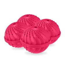 Waschball 4er Pack, Waschkugel, W&auml;scheei, Bio-Waschball pink, Waschmaschinenball