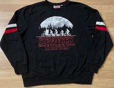 Stranger Things Graphic Crew Neck Long Sleeve Black Sweatshirt Womens L