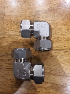 2 x Swagelok SS-25M0-9 Rohrverschraubung 25 mm Winkelverschraubung Edelstahl