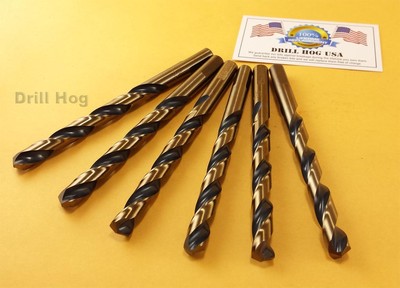 3/8'' Drill Bit HI-Molybdenum M7 Twist Drill Lifetime Warranty Drill Hog  6 Pack