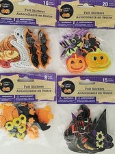 Halloween Felt Stickers Decorations Bats Cats Hats Owls   Select: Theme