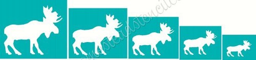 - ARTIKEL 6167 Elch SET 2" - 6" - wiederverwendbare Schild Schablonen