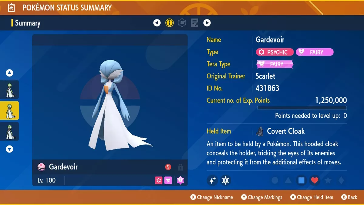 Pokemon Scarlet And Violet Shiny Gardevoir 6IV Battle Ready Fast Delivery