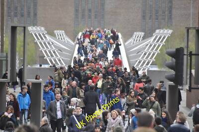 Photo 6x4 London : City of London - Millennium Bridge Looking back toward c2015