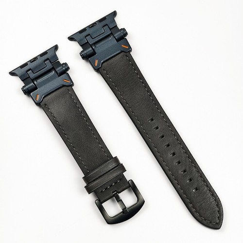 Correa de cuero genuino conector de metal para Apple Watch Ultra 2 y Ultra 49 mm - Imagen 16 de 20