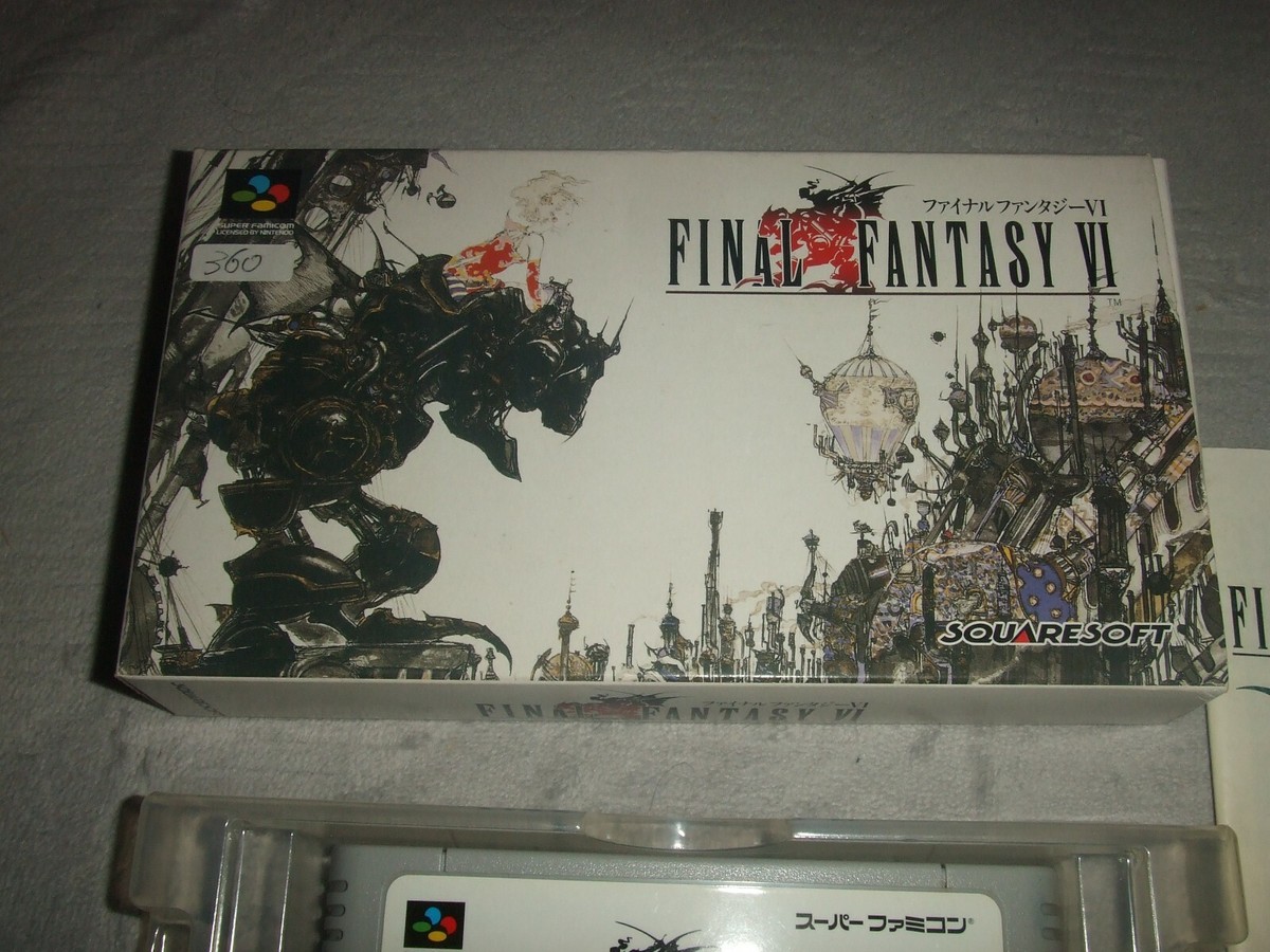 FINAL FANTASY VI FF 6 With Box Nintendo Super Family computer SFC