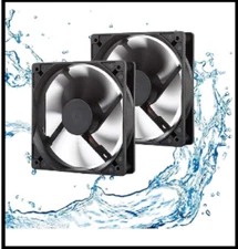 12V Waterproof Fan 120Mm 2-Pack High Speed 12 Volt DC 2Wire 3Pin Exhaust Coolin