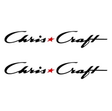 Set of 2 Vinyl Decals for Chris Craft, Boat Hull Stickers. Free Shipping