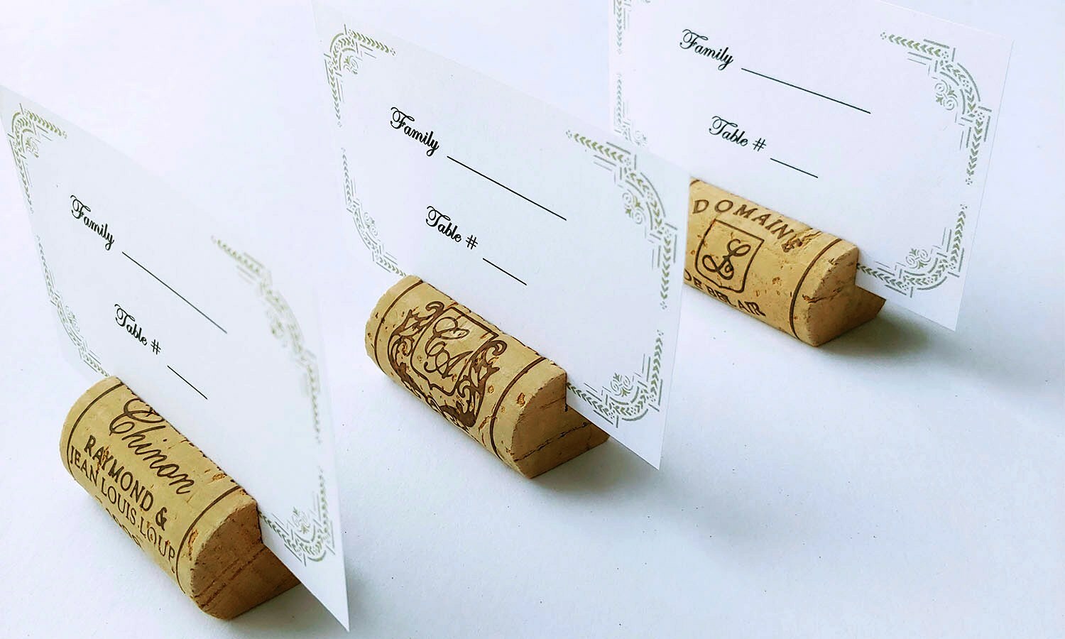 Wine Cork Place Card Holders used for Weddings Baptism Party Table ...