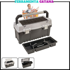 CASSETTA PER ATTREZZI VALIGIA VALIGETTA VUOTA PORTA UTENSILI MANICO ALLUMINIO