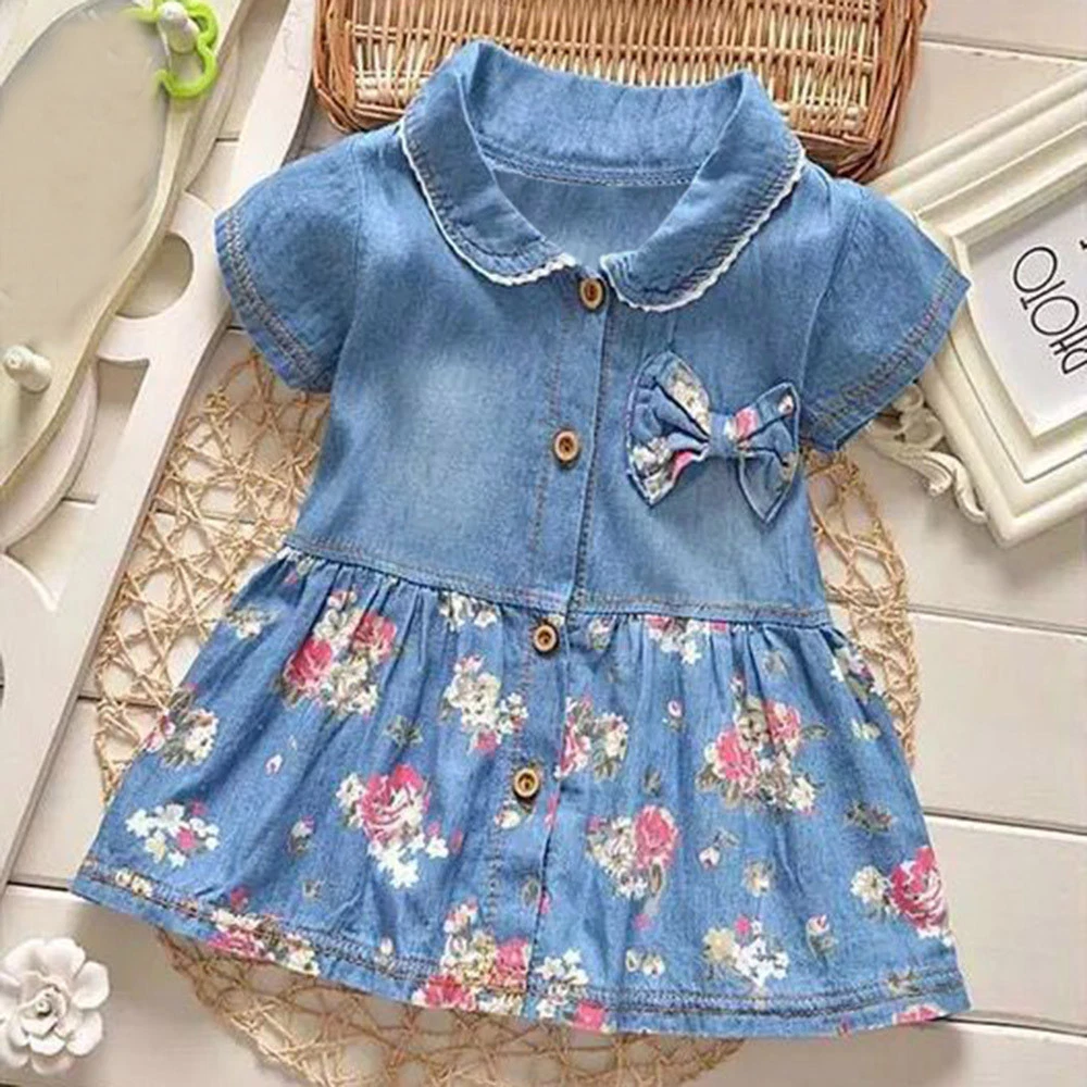 embroidered denim dress for summer #toddler #affiliate | Embroidered denim  dress, Baby girl dresses, Kids outfits