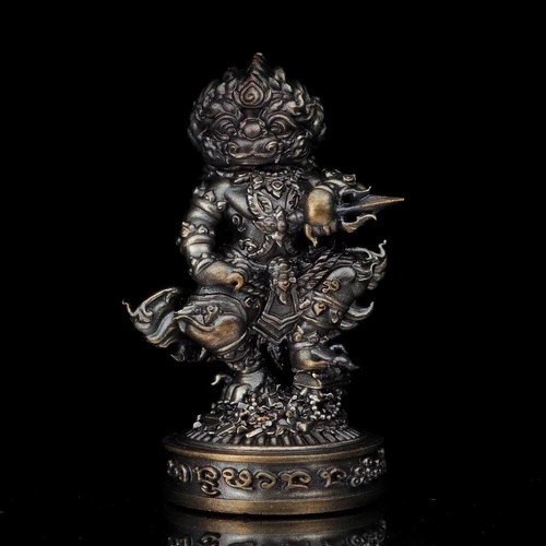 Hanuman Thaloeng Sap Bronze Satin Thai Amulet Charm Wealth Trade Protection - Picture 2 of 7