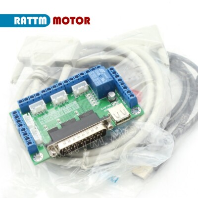 5 Axis V5 CNC Breakout Board Optical Coupler For Mach3 Stepper Motor Driver