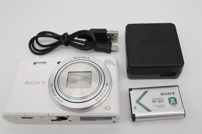 English OK] Sony Cyber-shot DSC-WX300 White 18.2MP Digital