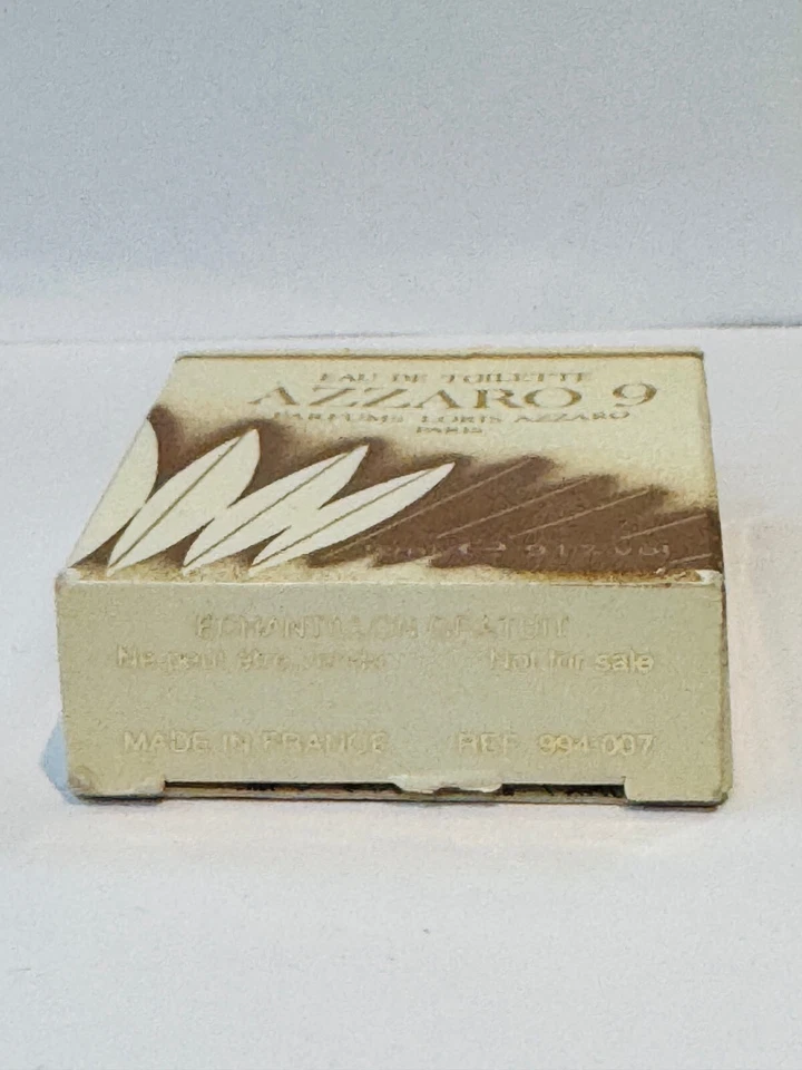 AZZARO 9 por Loris Azzaro 0,17 fl oz / 5 ml EDT Splash de colección y raro Foto 4 de 4