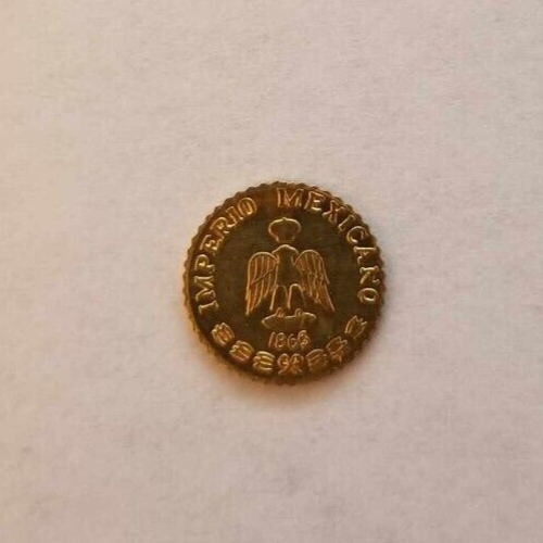 1865 Maximiliano Emperador Mexico Mini Coin .5 Gold Coin Lot of 12 - Picture 2 of 2