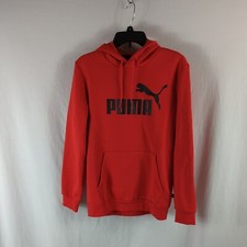 PUMA Men size S red pullover Big Logo Hoodie sweatshirt new