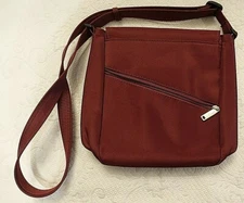 DAY MAKERS Santa Barbara Red Burgundy Travel Shoulder Bag Purse RFID