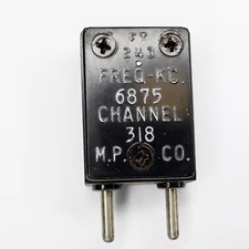 M.P. Co. 6875 KC KHz FT-243 Ham Radio Crystal Military Amateur Ch. 318 6P