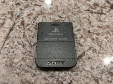 Official Black Sony PlayStation PS1 Memory Card OEM. Tested and working