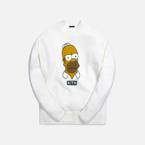 Simpsons Homer Intarsia Sweater White 