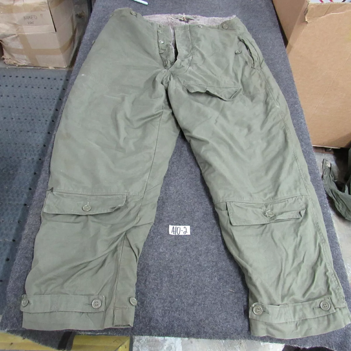 USAF Army Air Corps A-10 Winter Flight Trousers Alpaca lined size 38 (A10-2)