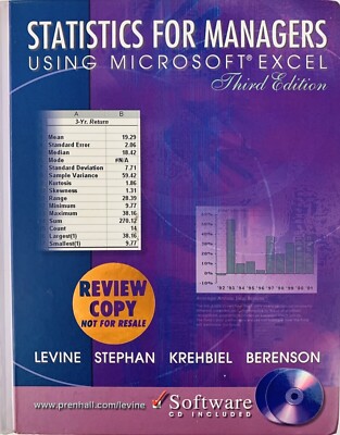 Statistics For Managers Using Microsoft Excel CD-Rom Math Study Accounting