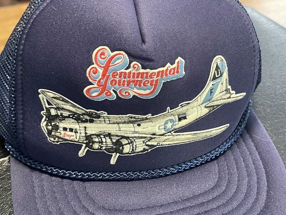 De colección Segunda Guerra Mundial Sentimental Journey Boeing B-17G Bombardero Camionero Snapback Sombrero Foto 2 de 4