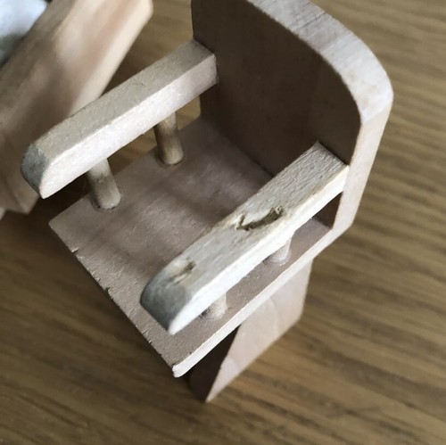 Vintage Dolls House Nursery Furniture And Baby Bundle Rocking Chair Cradle - Picture 3 of 7