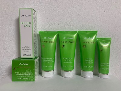 Set von Asam Beauty - Duschgel, Bodylotion, Handcreme, Reinigung, Serum, Creme