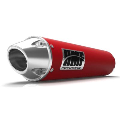 HMF Performance Slip On Exhaust Pipe Red Euro End Cap Polished Brute Force 750