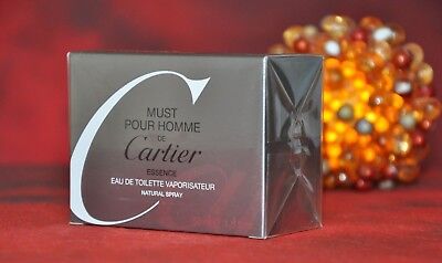 MUST DE CARTIER POUR HOMME ESSENZA EDT 50 ML, molto raro, nuovo in scatola,  sigillato | eBay