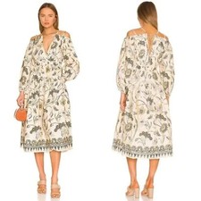 NWT Ulla Johnson Tahlia Midi Dress in Lemon Balm Size 4