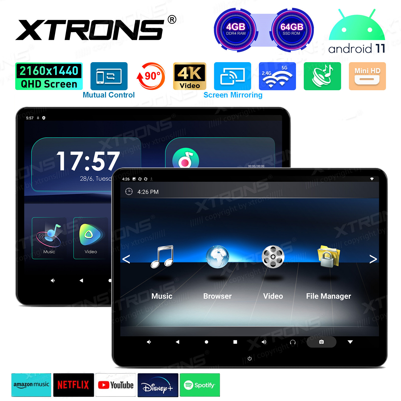 Car Tv 4k Touch Screen Wifi Usb