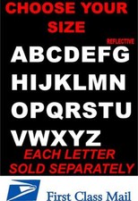 WHITE REFLECTIVE Street Address Mailbox House LETTERS vinyl decal sticker