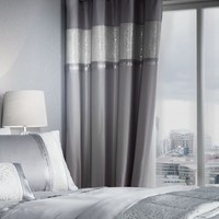Luxor Jacquard Curtains 66 X 90 Silver Luxor Jacquard Curtains 66 X 90 Silver