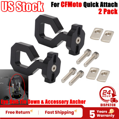 Heavy-Duty ATV Tie Down Anchors w/ Eye Bolt Kit For CFMoto Quick Attach ATV &UTV