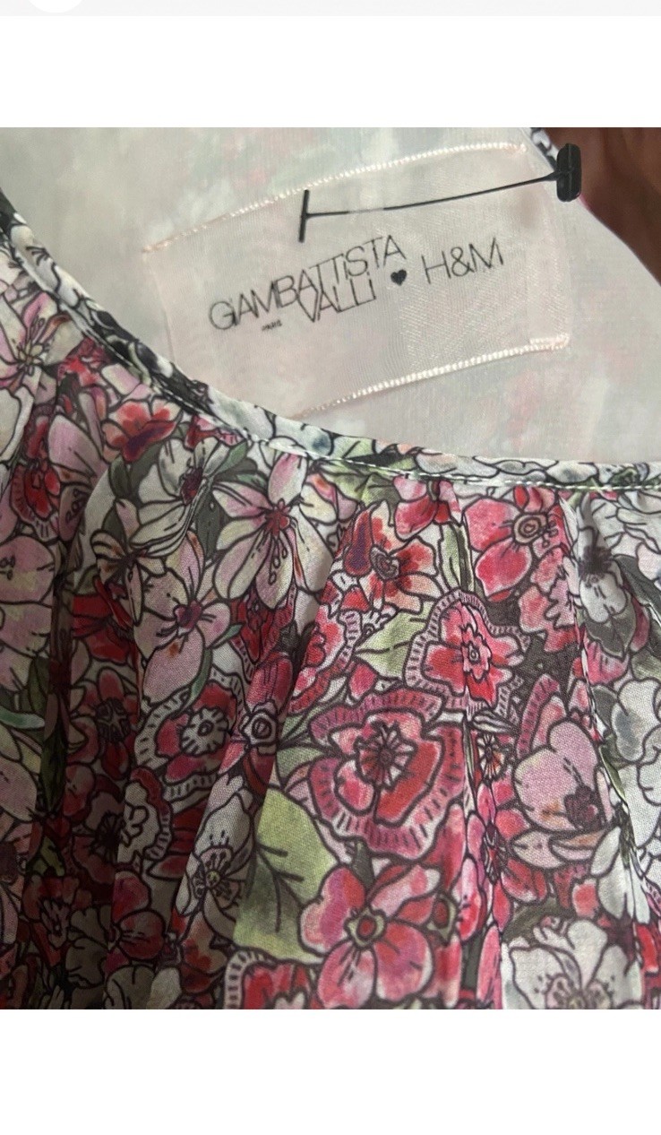 NWOT Giambattista Valli x H&M One Shoulder Dress SZ 2 Pink Floral - SOLD OUT! image 7