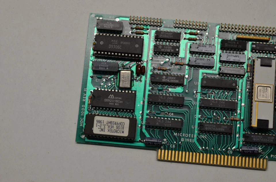 vintage computer board card HDC 1000 Rev B Microtek NEC D7261AD - Image 4 of 4