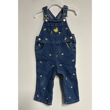 Jeans Wear Toddler 24 Months All Over Floral Embroidered Bib Overalls Denim