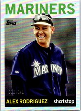 2025 Topps Archives #57 Alex Rodriguez Rainbow Foilboard #/149