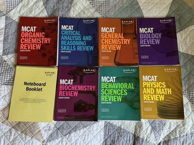 KAPLAN MCAT Complete Set Review Books And Dry-Erase Noteboard: Eighth Edition