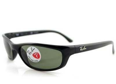 POLARIZED RARE NEW Genuine RAY-BAN Predator Black Wrap Sunglasses RB 4115 601/9A